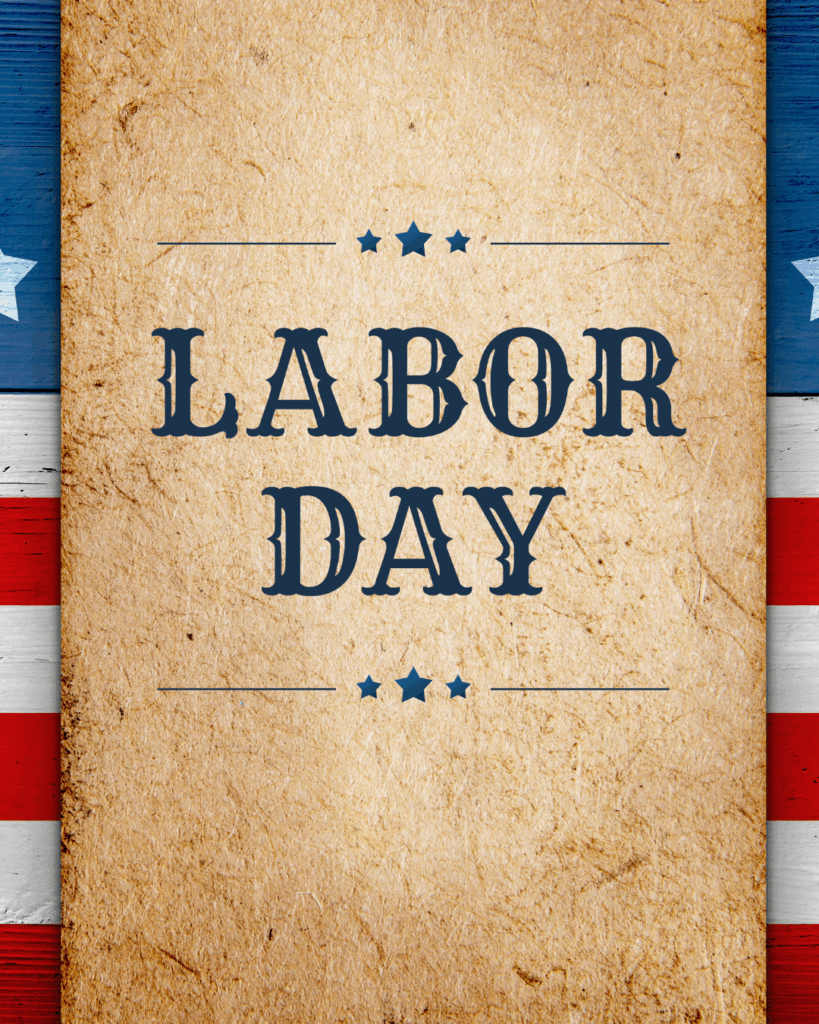 Labor Day written on cork board