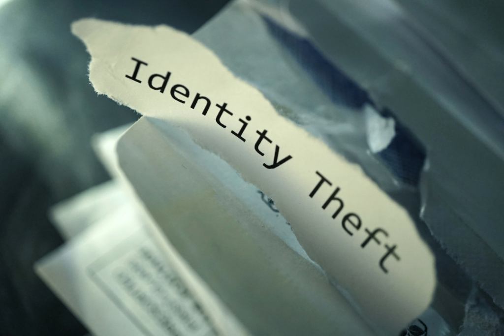 Identity theft typed on paper